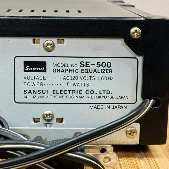 SANSUI SE-500 Stereo Graphic Equalizer, 10 Bands High Fidelity Sound - Picture 12 of 12
